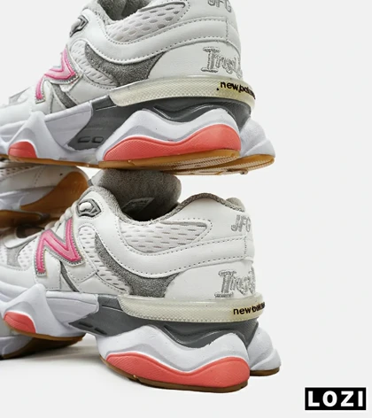 کفش کتانی مردانه و زنانه سفید سرخابی NEW BALANCE 9060