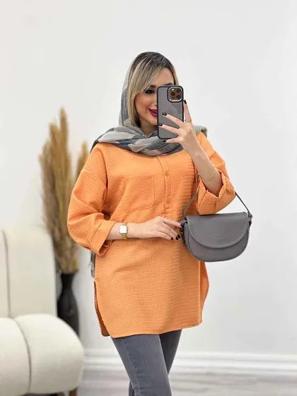 مانتو جلو بسته آستین پیله