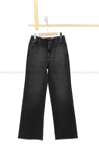 شلوار جین wide legلبه ریش کد1003049