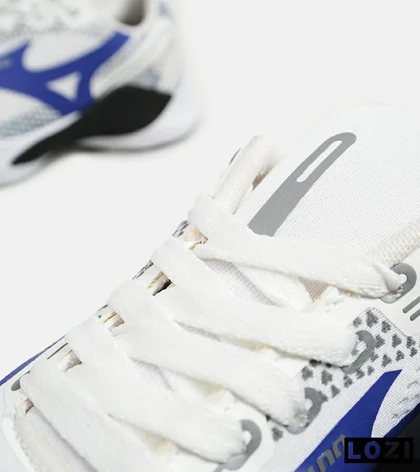 کفش کتانی مردانه سفید آبی MIZUNO wave rider 24