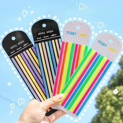 ست ایندکس و هایلایتر استیک نوتی بلند sticky strips