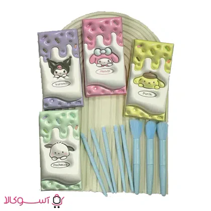ست براش هشت تیکه پاستیلی باکس عروسکی
