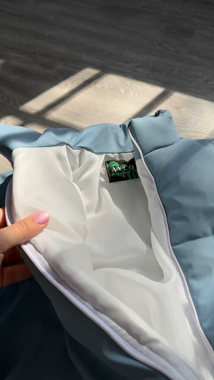کاپشن پفکی رنگ آبی آسمانی 🩵