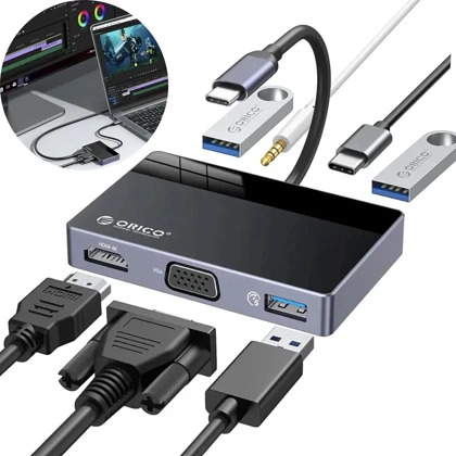 هاب تایپ سی اوریکو ORICO مدل DM-7TS با 7 پورت