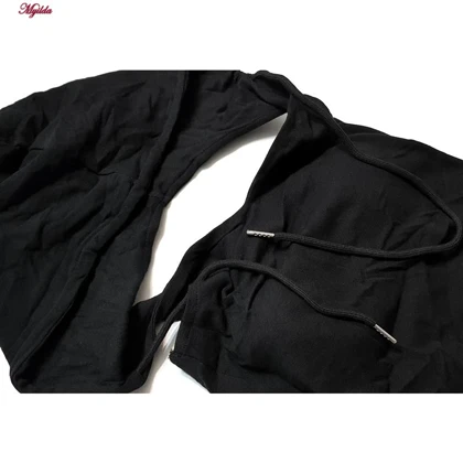 کراپ تاپ کلاه دار زنانه رنگ مشکی ماییلدا مدل 5260-259