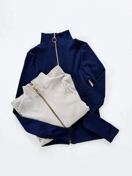 بلور کبریتی یقه ایستاده تمام زیب