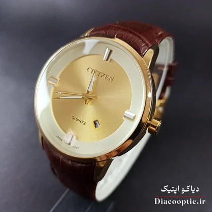 ساعت مچی مردانه موتور ژاپن برند سیتیزن مدل DO1203 بند چرمی