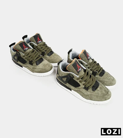 کتانی ساق‌دار مردانه سبز Nike air jordan 4