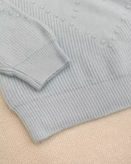 پلیور بافت گل برجسته کد 5396