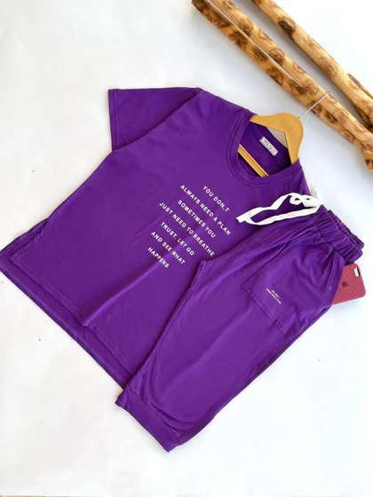 ست تیشرت شلوار برمودا فونت