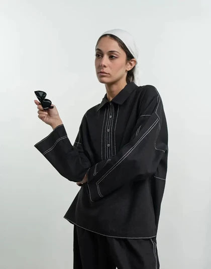 لینن دوخت تزیین دار