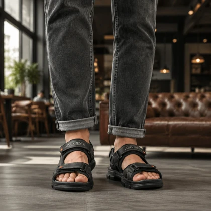 کفش صندل مردانه تابستانی مدل Sina Shoes -مشکی
