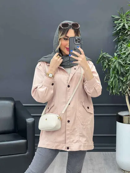 مانتو کتان سرشانه پاگن نیلیا