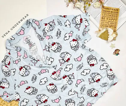 ست زنانه بلوز شلوارک هلو کیتی اورجینال