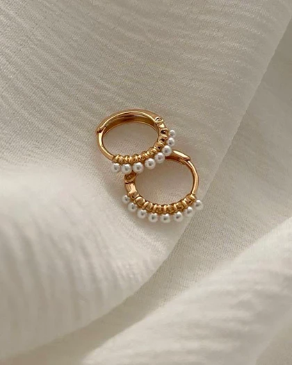 گوشواره مینیاتوری مرواریدی ژوپینگ