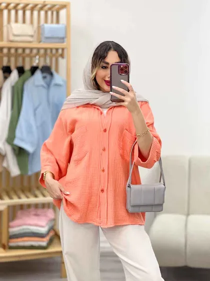 شومیز دو جیب باران