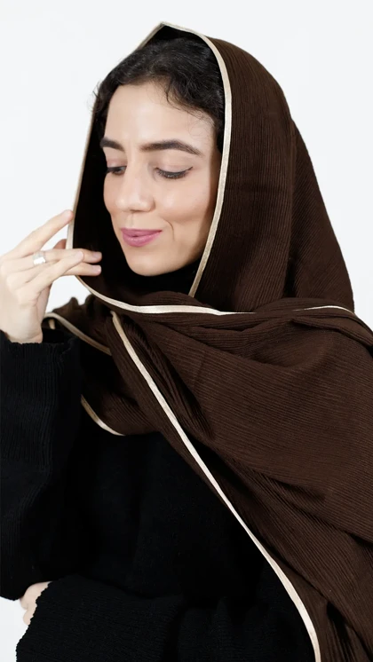 شال موهر نوار دار