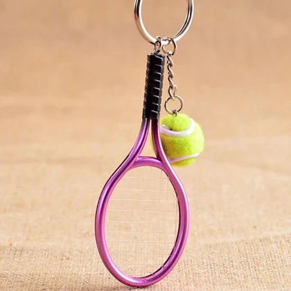 جاکلیدی و آویز کیف Mini Sports Key Chain سه بعدی طرح راکت تنیس