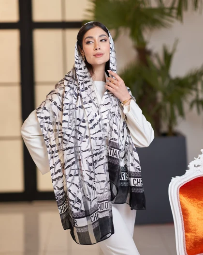 شال ابریشم میله ای دیور 20614
