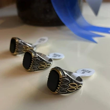 انگشتر استیل رنگ ثابت مردانه کد tw10031