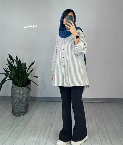 مانتو دکمه دار سالینا 1