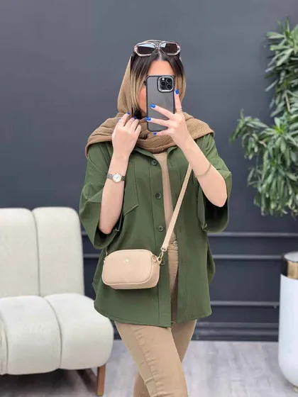 شومیز دو جیب پایین هلال