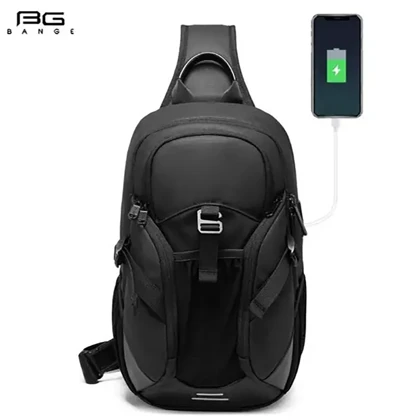 کیف کراس بادی مردانه بنج اصل Bange BG-77120 ضد آب USB دار