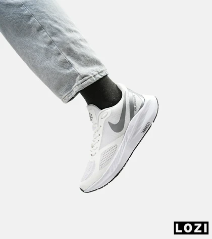 کفش کتانی بزرگ پا سفید خاکستری Nike guide 10