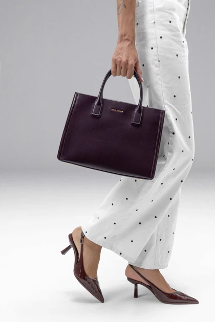 کیف دستی زنانه چرم مصنوعی دسته دار دیوید جونز DAVIDJONES