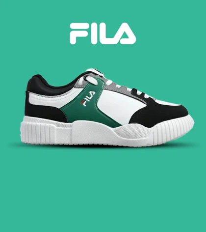 کفش کتانی مردانه سفید سبز مشکی FILA مدل 5374