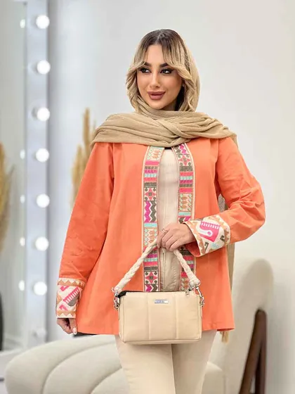 مانتو جلو باز خرجه کار هندی