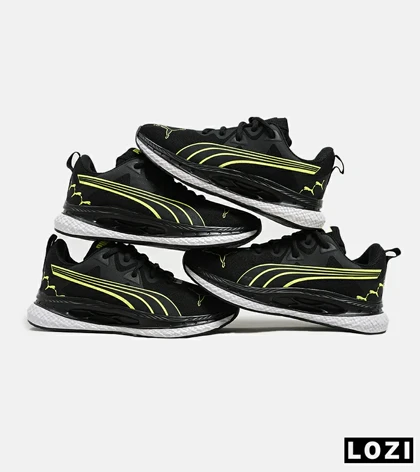 کفش کتانی ورزشی مردانه و زنانه مشکی سبز PUMA
