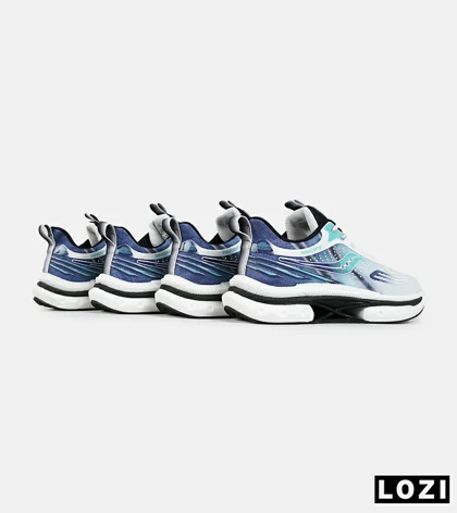 کفش کتانی سفید آبی Saucony Axon 3