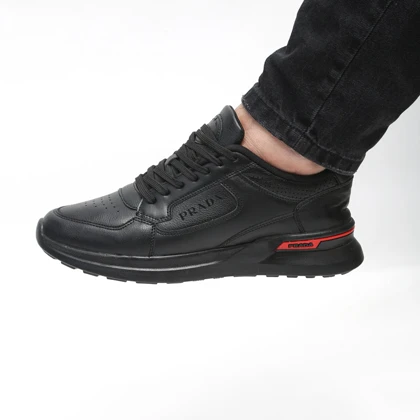 کفش و کتانی اسپرت مردانه مدل پرادا PRADA رنگ مشکی کد 6528