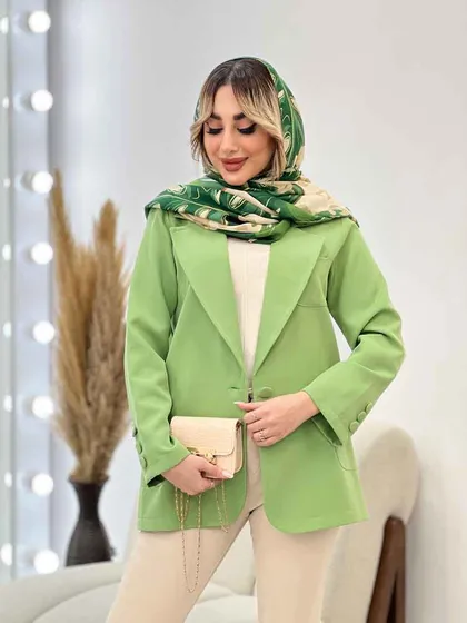 مانتو مازراتی یقه انگلیسی تک جیب