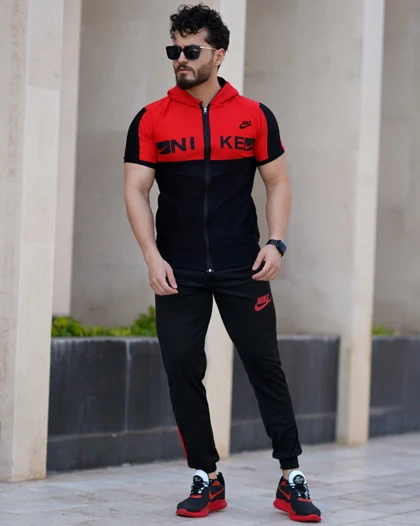 ست تیشرت و شلوار مردانه Nike مدل Hero (قرمز)