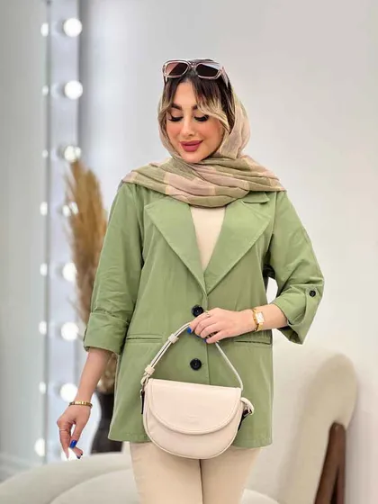 مانتو کتی دو دکمه ثمین