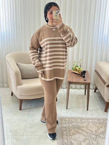 ست بافت زنانه و دخترانه اسپرت کد 493