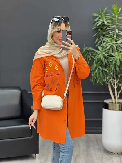 مانتو لینن طرح لوزی