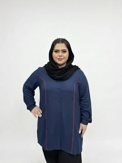 مانتو سایز بزرگ زنانه مدل طرح عصایی (در 6 رنگ متنوع)