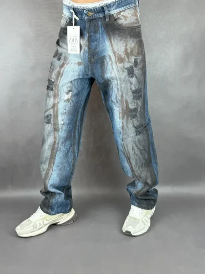 شلوار نیم بگ مردانه کاستوم زاپ‌دار 127