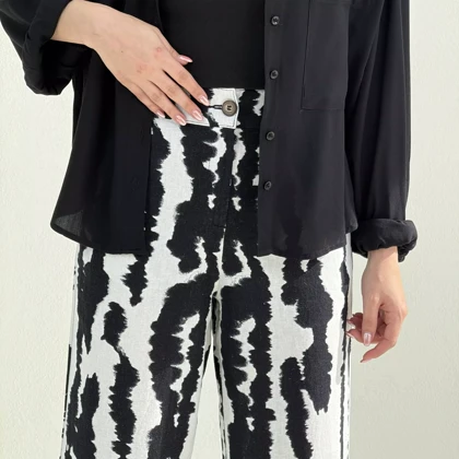 شلوار زنانه طرحدار منگو