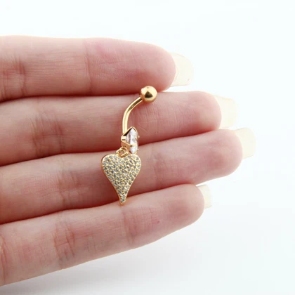 پیرسینگ ناف مدل قلب