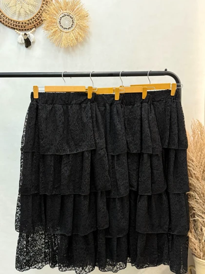 دامن طبقه‌ای گیپوری زنانه کد 4030182