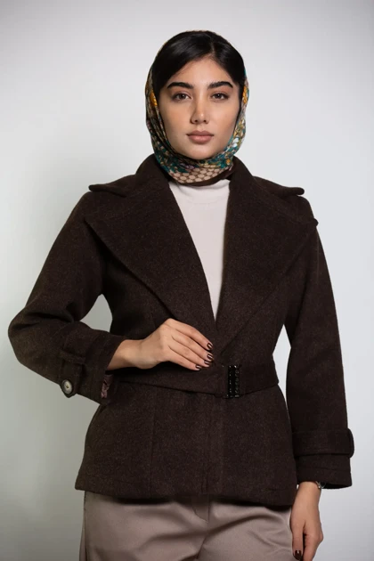 پالتو کت موهر کمربند کش