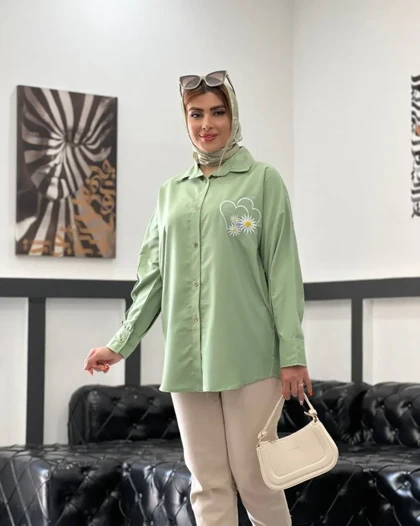 شومیز مانتویی قلبی