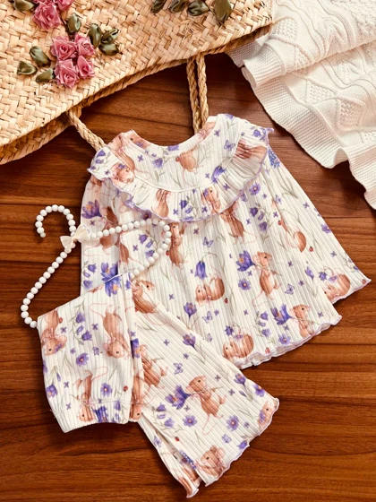 بلوز و شلوار دخترانه اسکاتلندی