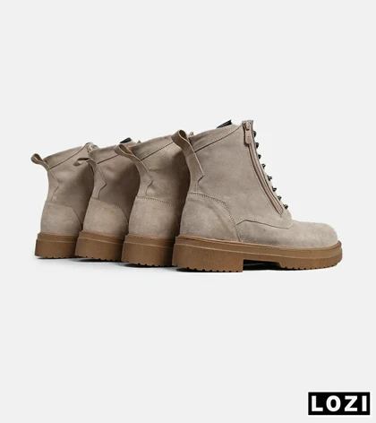 بوت مردانه کرم قهوه ای BERSHKA