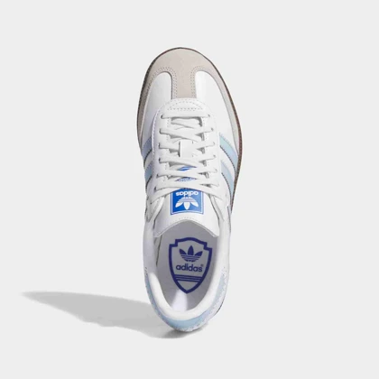 کفش کتانی سامبا سفید آبی samba adidas کد 275951