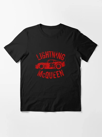 تیشرت طرح ماشین ها | Cars Lightning McQueen Vintage Essential T-Shirt کد 246782